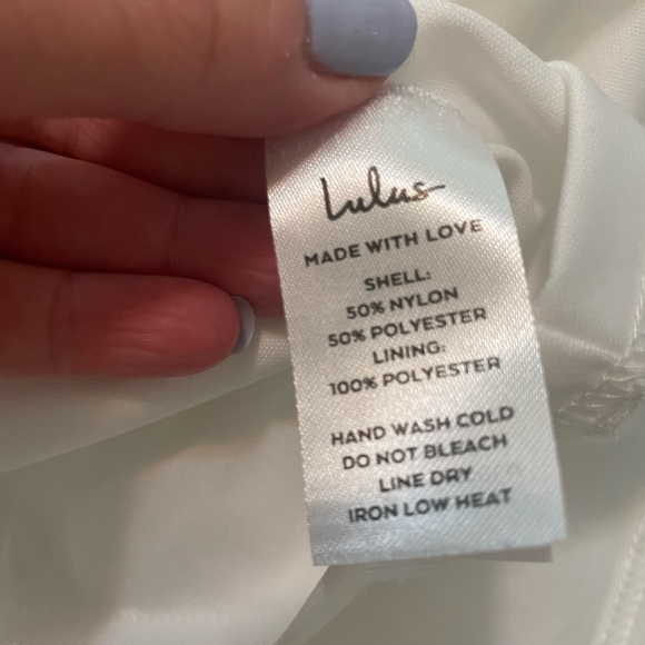 Lulu’s Dramatic Poise White Dot Tulle Puff Sleeve Tiered Mini Dress - Picture 12 of 12